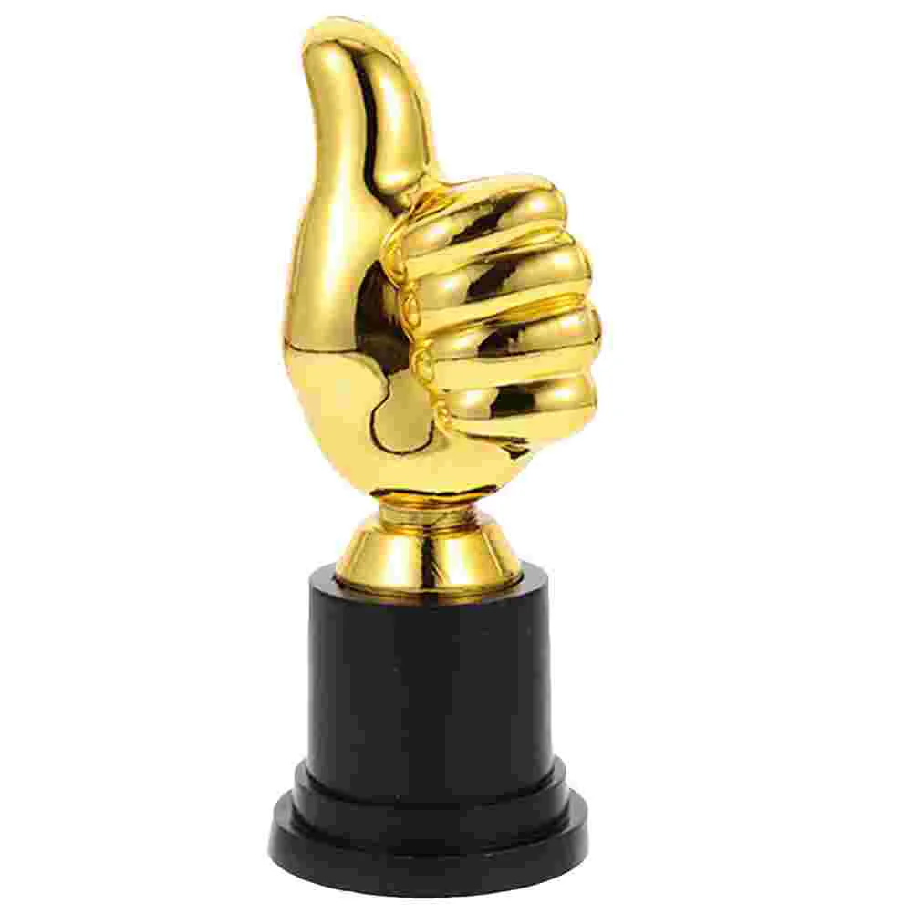 Trofeo impresionante para niños, trofeo de premios, decoración de juguetes dorados para niños pequeños, animación en forma de pulgar, regalo de plástico