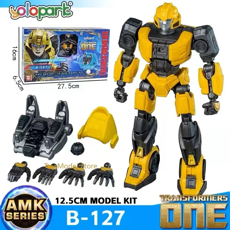 En Stock Transformers Origin AMK Series Optimus Prime Megatron Bumblebee Elita One figuras de acción adornos coleccionables juguete para regalo