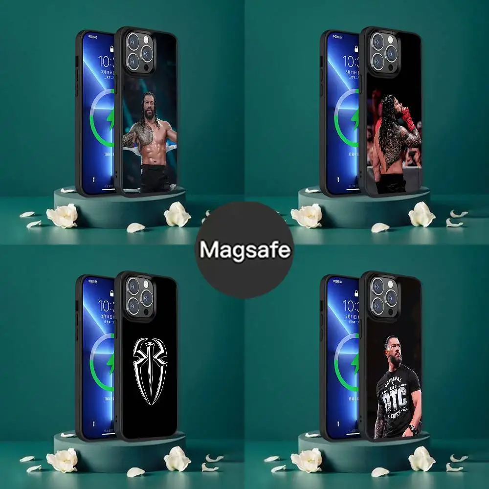

Wrestler R-Roman Reigns Phone Case For iPhone 17,16,15,14,13,12,11,Pro,Max,Plus,Mini,SE4,E Magnetic Magsafe Wireless Charging