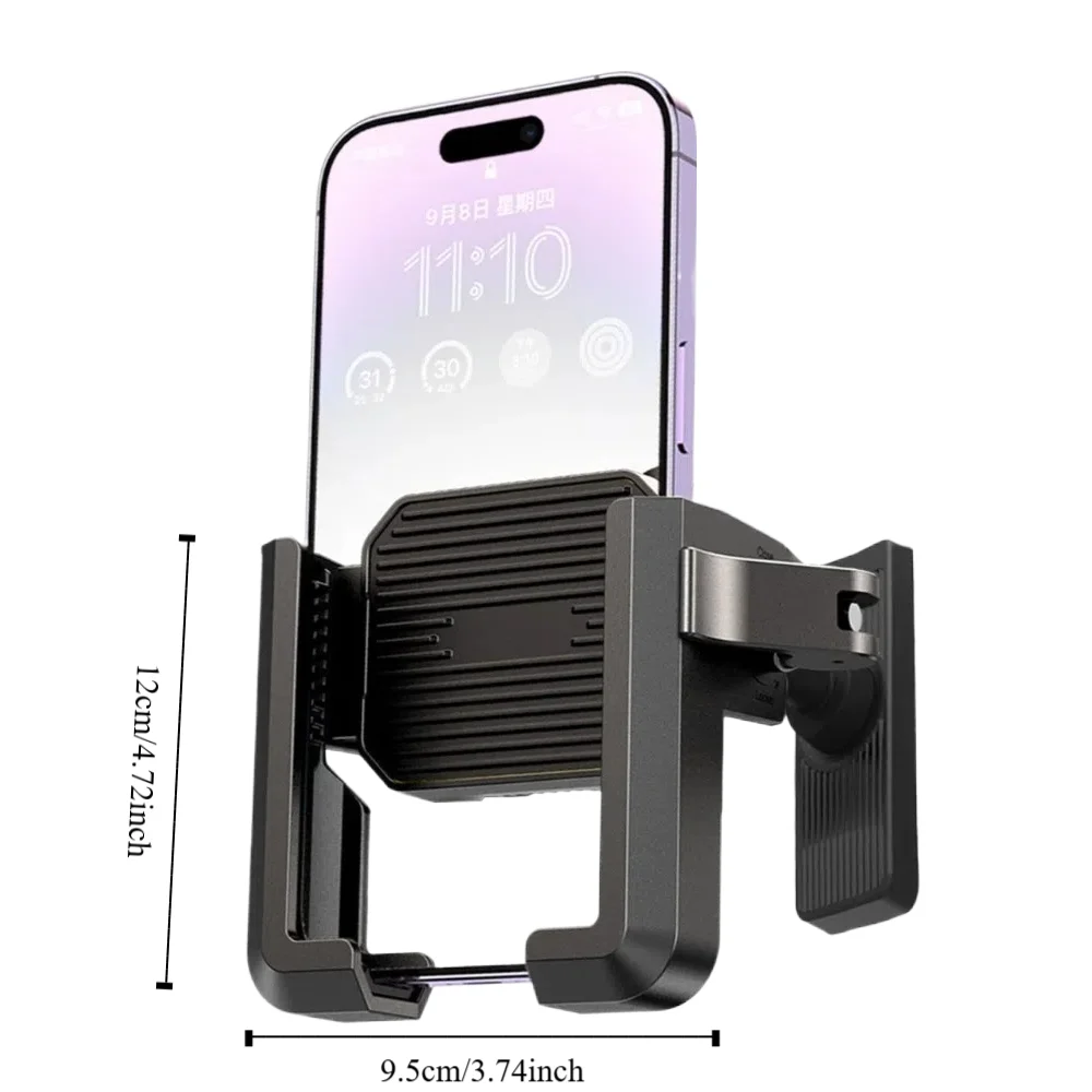 High Quality Portable Golf Cart Phone Holder Stable ABS Mobile Phone Stand Black Magnetic Holder Spinning Bike