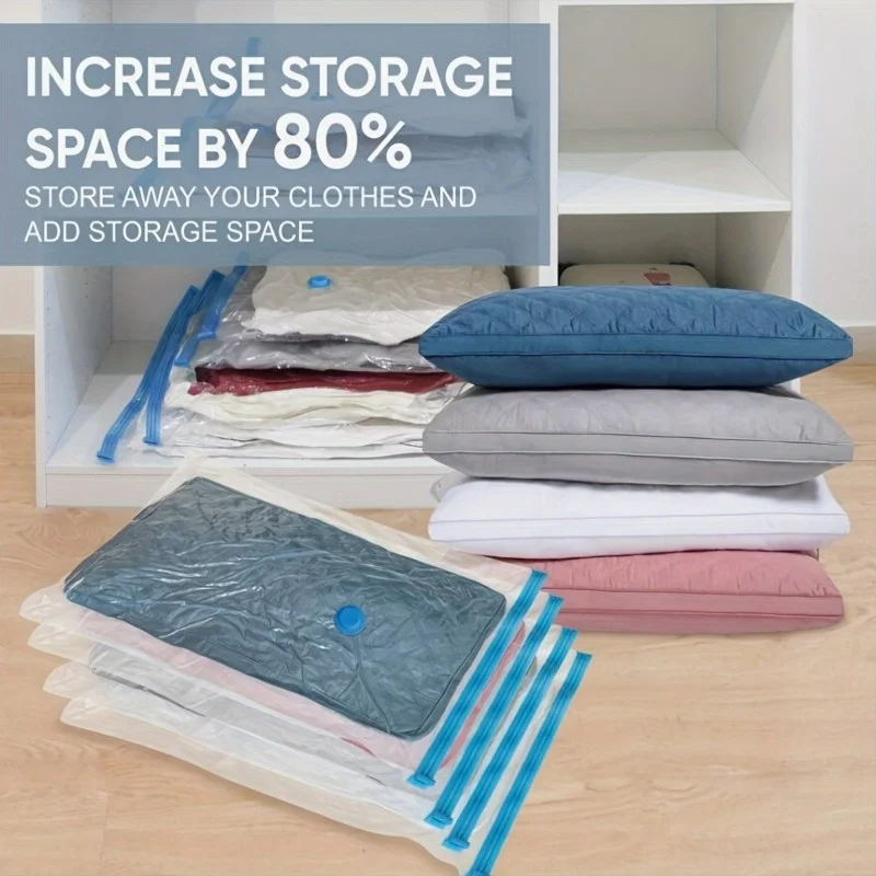 3/5/10PCS Vacuum Storage Bags For Clothes,Bedding,Space Saving Bags Storage Vacuum Seal Packet,Folding Compressed Organizer Bag gallery 4