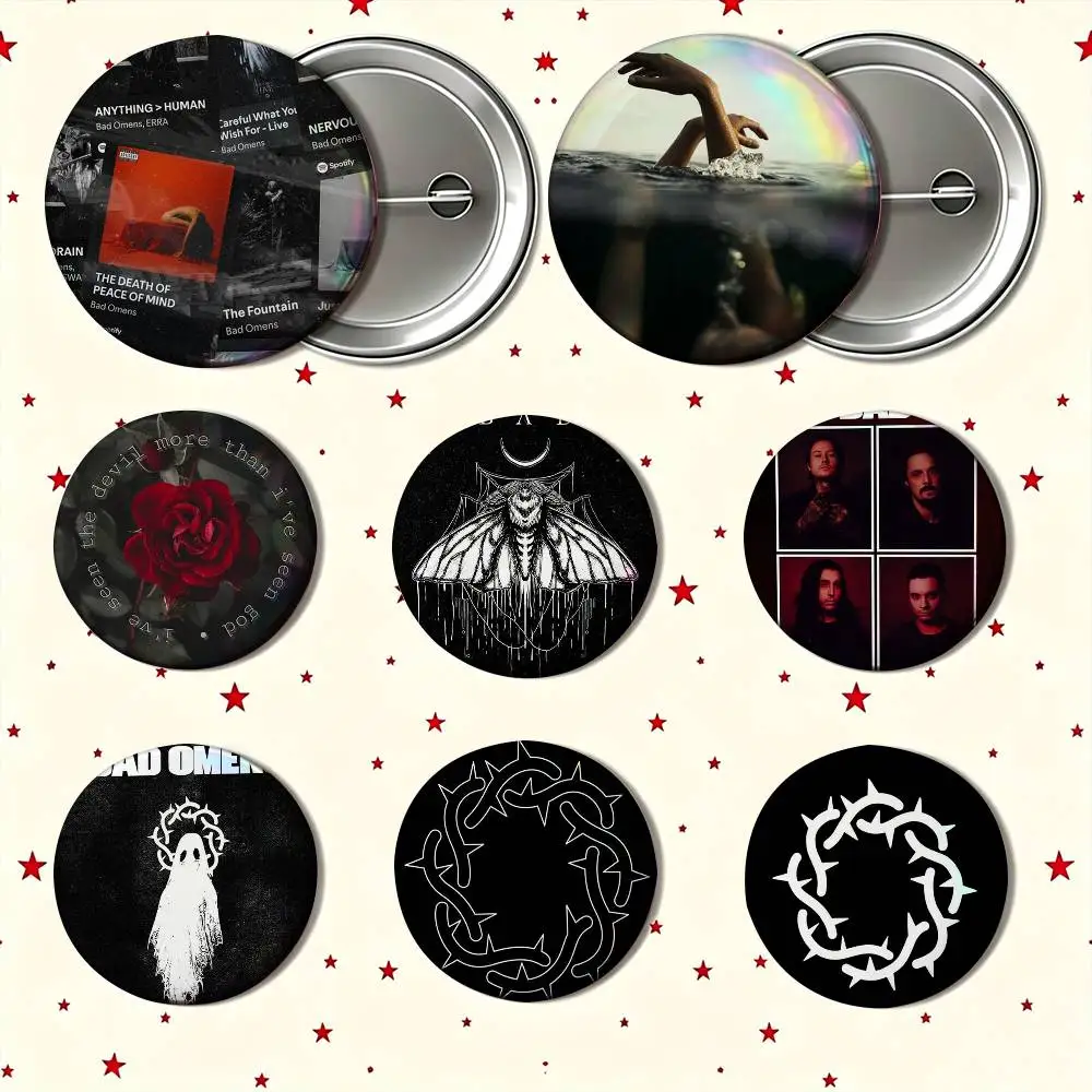 Band B-Bad Omens Custom Enamel Pin Badges 25mm 32mm 44mm 58mm Backpack Hat Decor Toys Gifts