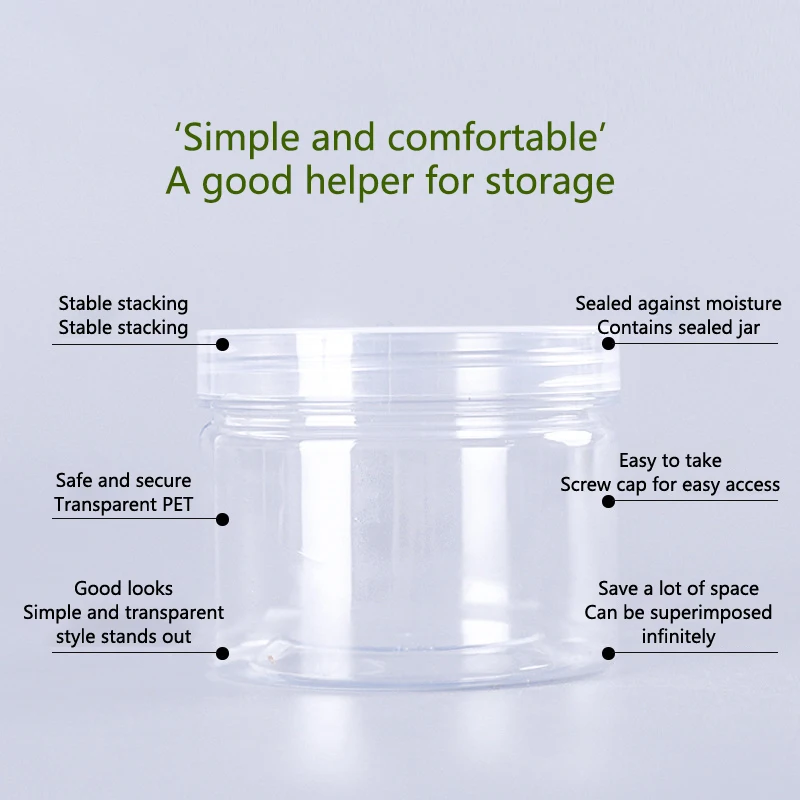 Clear Sealed Tank Sealed Jar With Lid Circular Storage Bucket Cans Nut Jar Miscellaneous Grain Tank Plastic Bottle