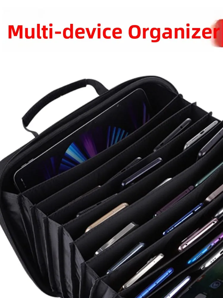 Large Capacity Shockproof Hard Mobile Phone Storage Bag Multi-Device Smart Phone Protective Case Portable Handbag