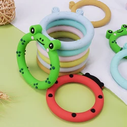 1Pcs ซิลิโคน Teether เกรดอาหารหนูการ์ตูนสัตว์ DIY Teething สร้อยคอของขวัญอาบน้ำทารก Chewable ของเล่นยางกัดฟัน