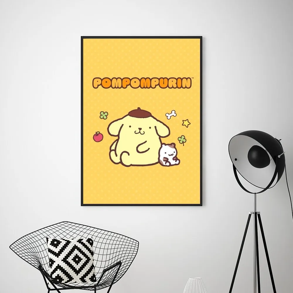 MINISO Sanrio Pom Pom Purin Poster Prints Wall Pictures Living Room Home Decoration