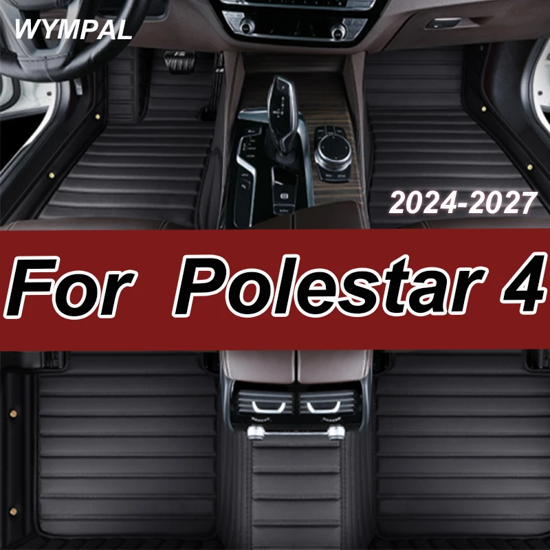 

Luxury Car Floor Mats For Polestar 4 2024 2025 2026 2027 Leather Luxury Mat Rugs Carpet Full Set Auto Interior Part Accessories
