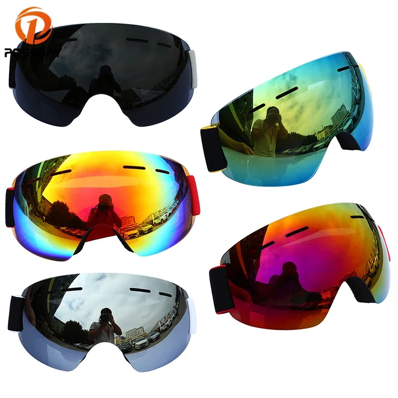 

POSSBAY Motorcycle Goggles Glasses Colorful Vintage Motocross Eyewear Dual-layer Snowboard Snowmobile Skiing Cafe Racer Goggles