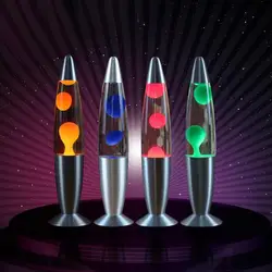 Metal Base Wax Lava Lamp, Luz noturna para decoração do quarto, Regulamento europeu, Lâmpadas de cera de cabeceira, Atmosfera Criativa