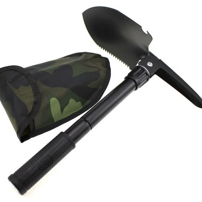 Multifunctional folding shovel, outdoor engineer shovel, folding pickaxe, camping folding spade