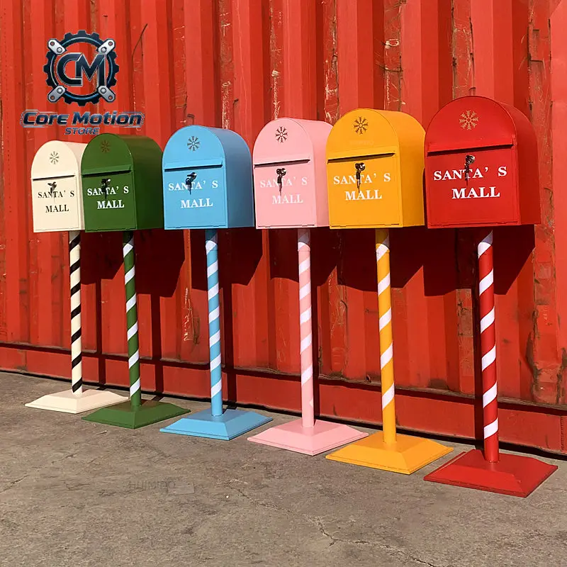 European Retro Wrought Iron Mailbox, Mailbox, Indicator Sign, Garden Decoration Floor Ornament, Industrial Style Photography Pro