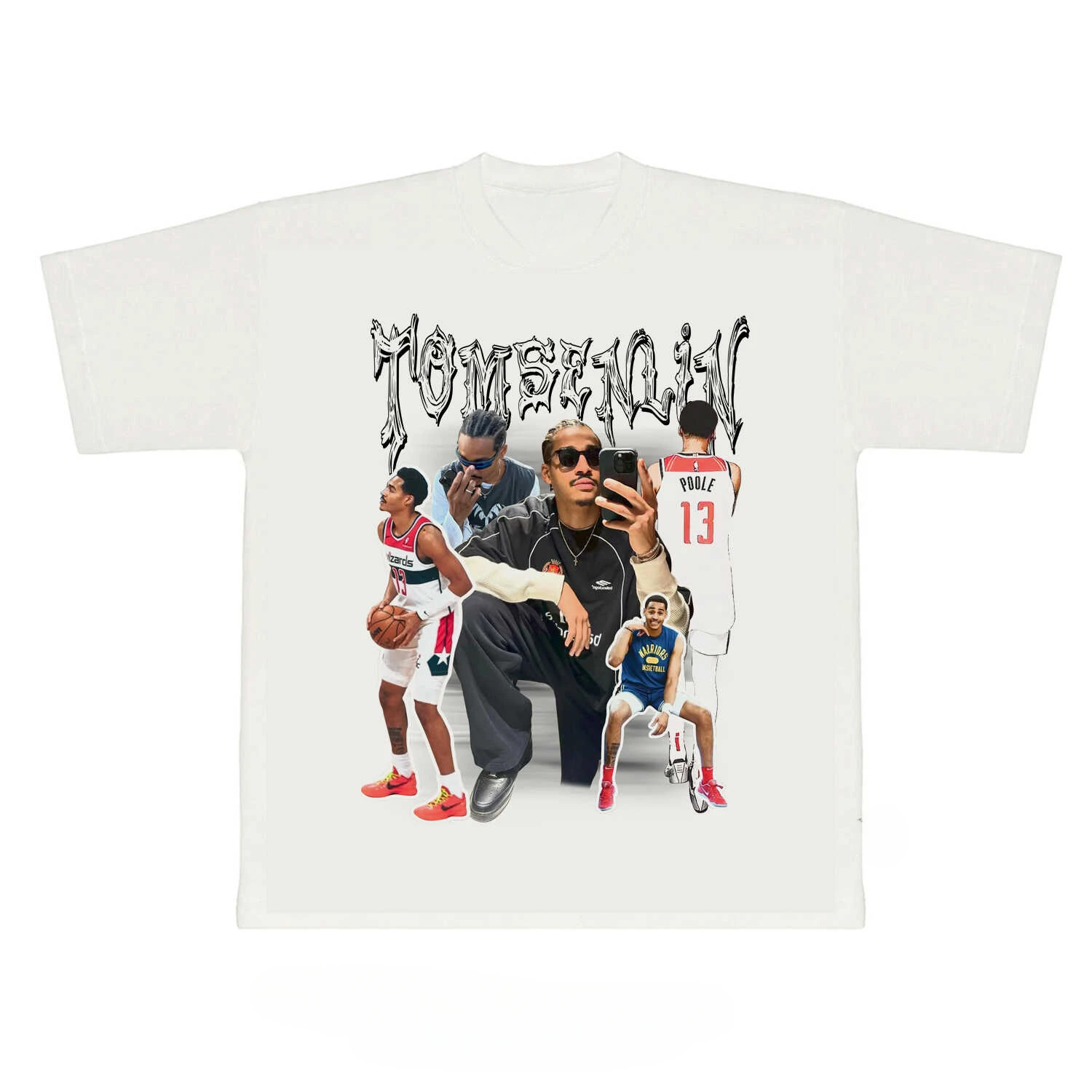 

2025 New original Poole Washington Wizards Poole short sleeves loose comfortable round neck comfortable street