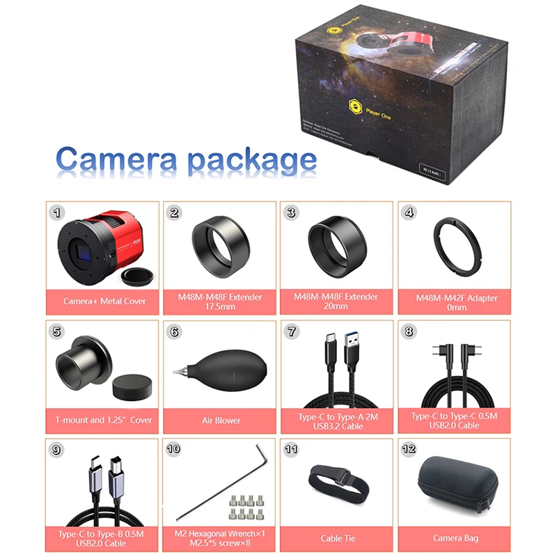 

Player one Artemis-C Pro (IMX294) USB3.0 Color Cooled Camera