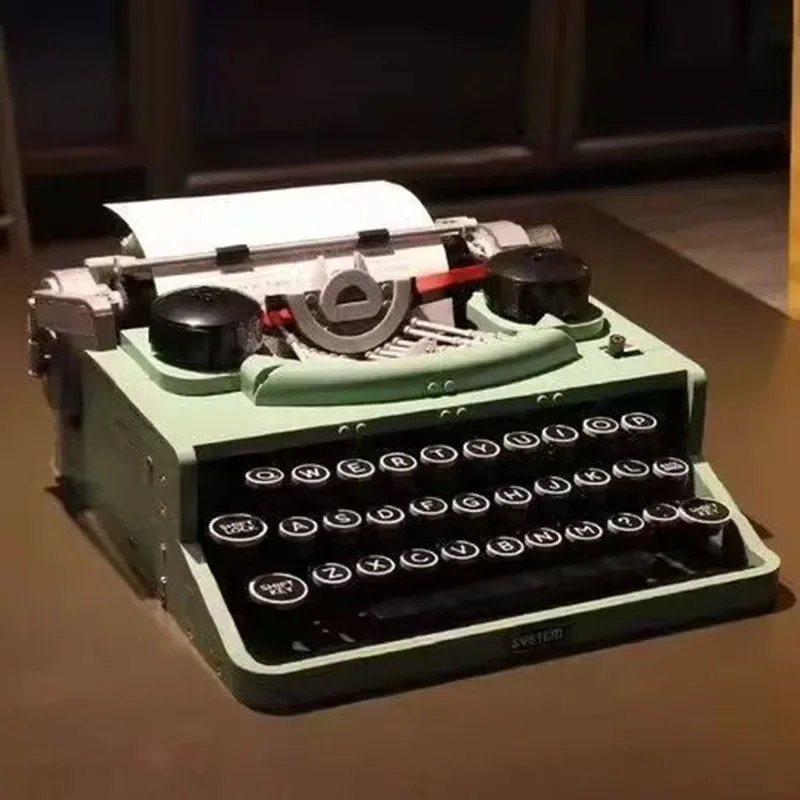 Building Blocks 21327 Typewriter Creative Block Set, suitable for adult retro display model toys, children's Christmas gift