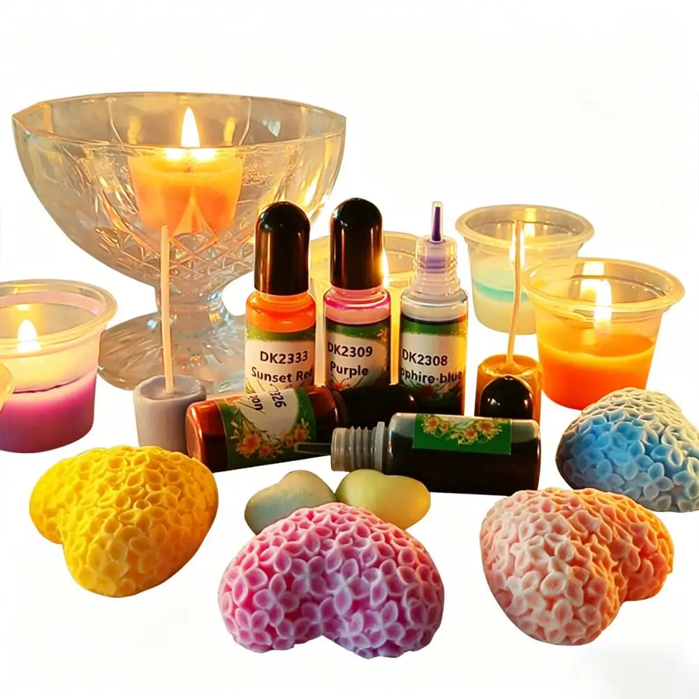 2026 24Pcs 10ML 24 Colors Candle Dye DIY Candle Making Liquid Oil-Based Candle Wax Dye Highly Concentrated Dye for Soy Bees Wax