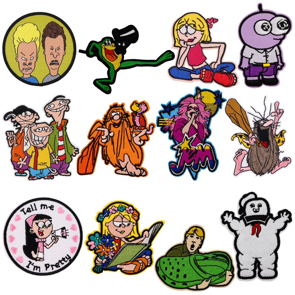 Funny Cartoon Characters Patch Embroidered Patches On Clothes Iron On Patches For Clothing DIY Patch Jackets Sew Stickers Gifts