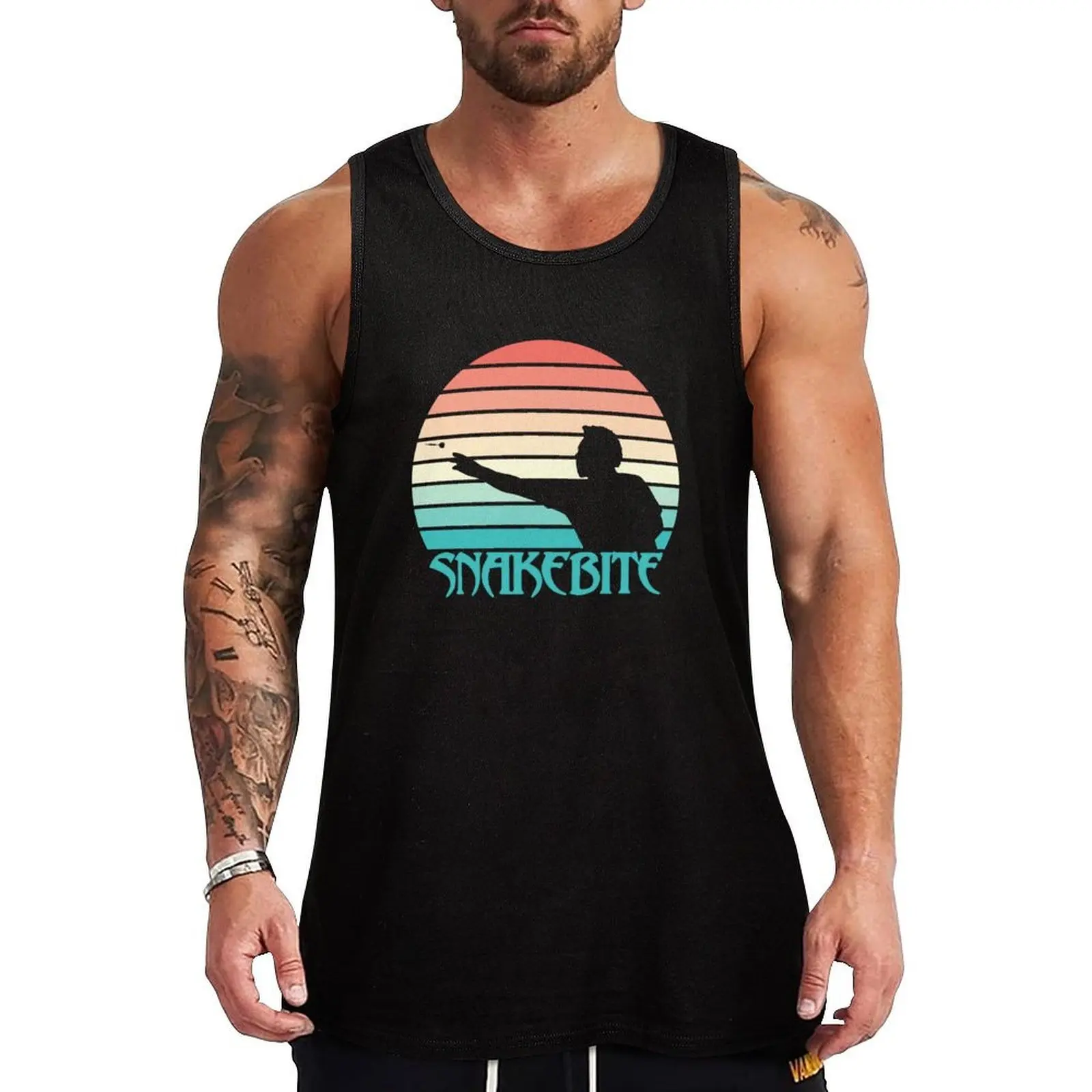 Peter Wright Darts retro sunset Tank Top Retro Print Tank Top Vintage Graphic Sleeveless
