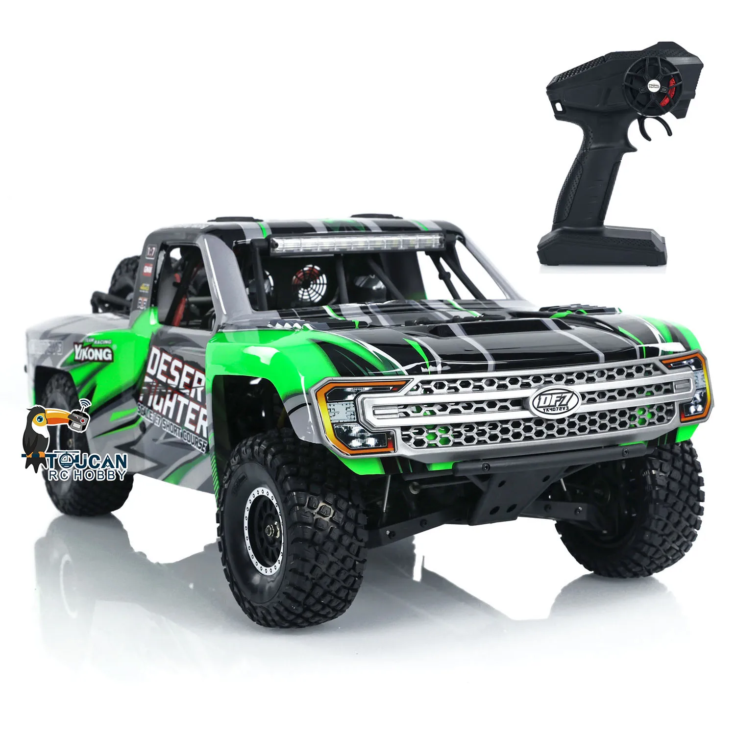 4WD 1/7 YIKONG RC Crawler DF7 V3 Radio Control Desert Car Off-road Vehicles Models with Motor ESC Servo Assembled Hobby Toys