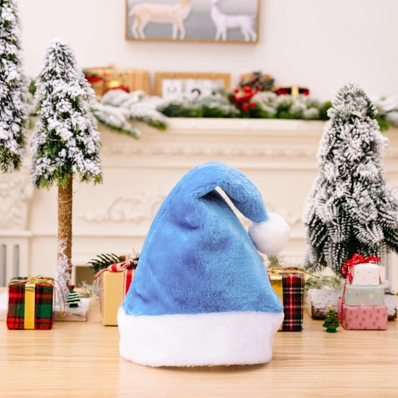 Pack De 2 Gorros De Papá Noel De Peluche Suave, Rojos, Ideales Para Adultos Y Niños, Perfectos Para Fiestas De Navidad