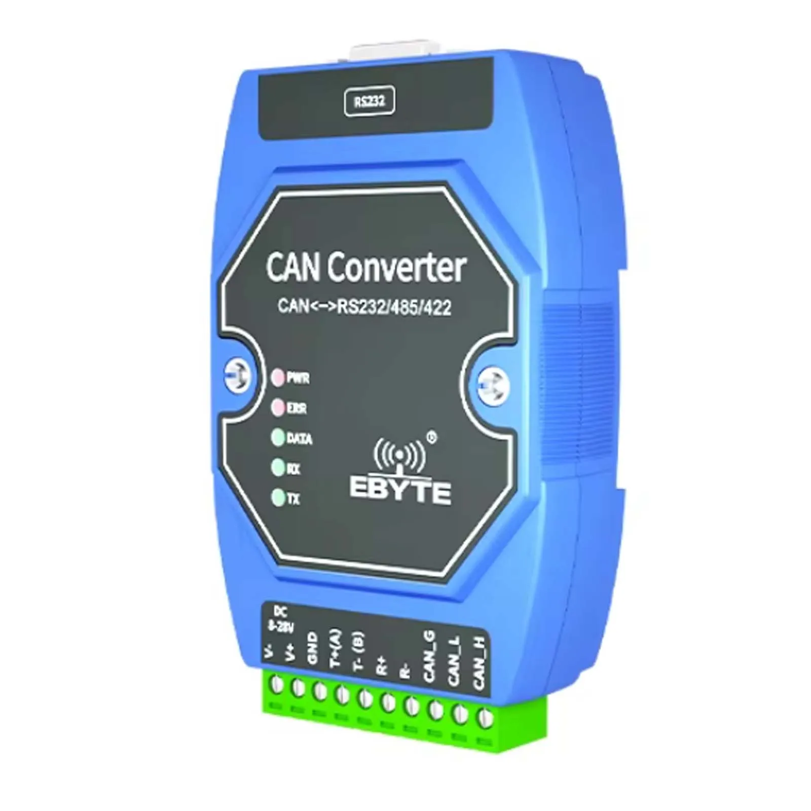 

CAN to Serial Protocol Converter, CAN to RS485/RS232/RS422 XHCIOT ECAN-401S Wide Baud Rate Range DC 8～28V