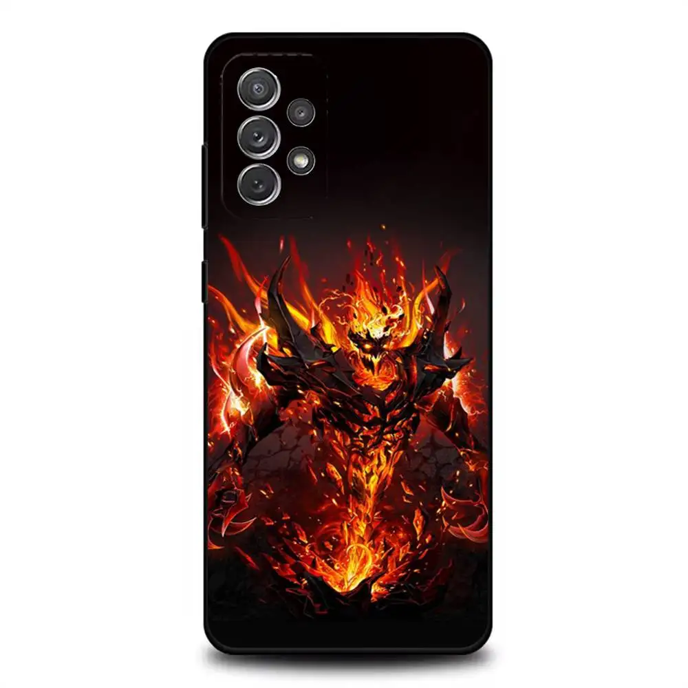 D-Dota-a 2 حافظة هاتف رائعة لهاتف سامسونج S 25,24,23,22,30,21,10,9,Ultra,Plus,Lite,FE,4,5G حافظة ناعمة سوداء