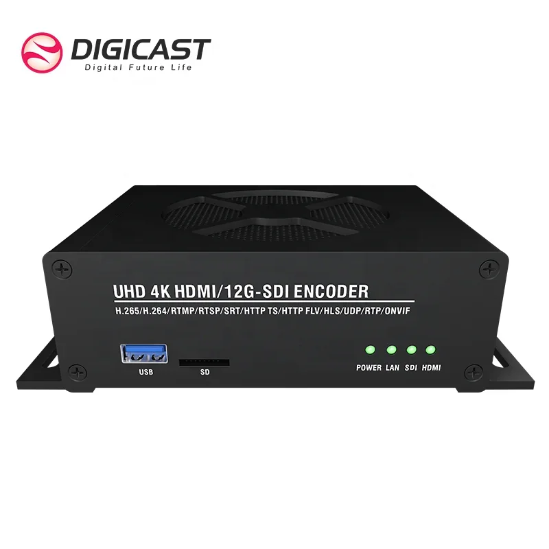 New Arrive 4:2:0 10 Bit 12G  SDI 4K HD MI  Encoder for Sport High Quality Broadcasting factory