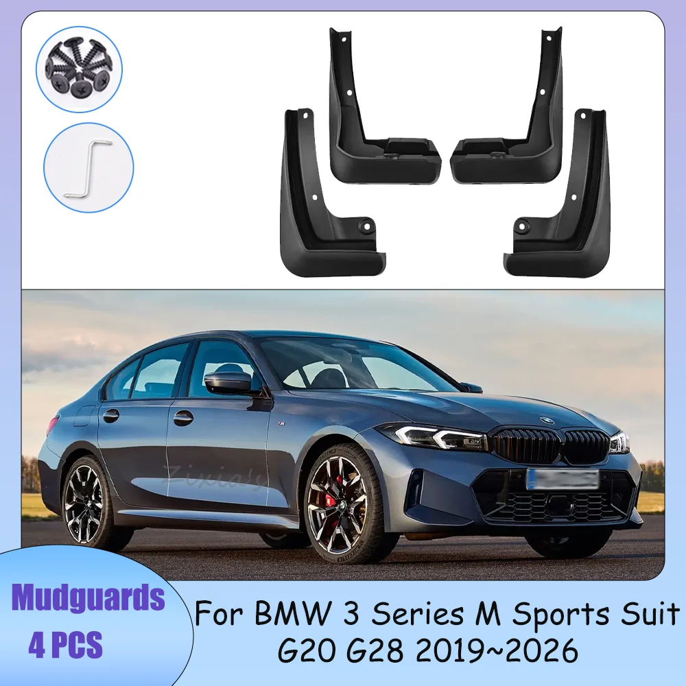 

For BMW 3 Series M Sports Suit G20 G28 2019~2026 Car Wheel Mudquard Flaps Mud Skin Cover Guards Fenders Splash Parts Accessories