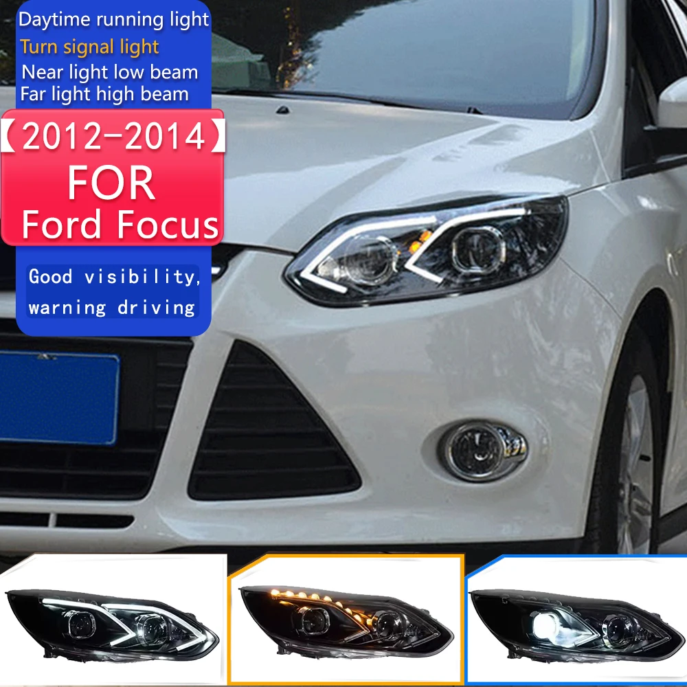 

Car Styling Headlights for Ford Focus LED Headlight Projector Lens 2012-2014 Focus 3 DRL Head Lamp Automotive Accessories