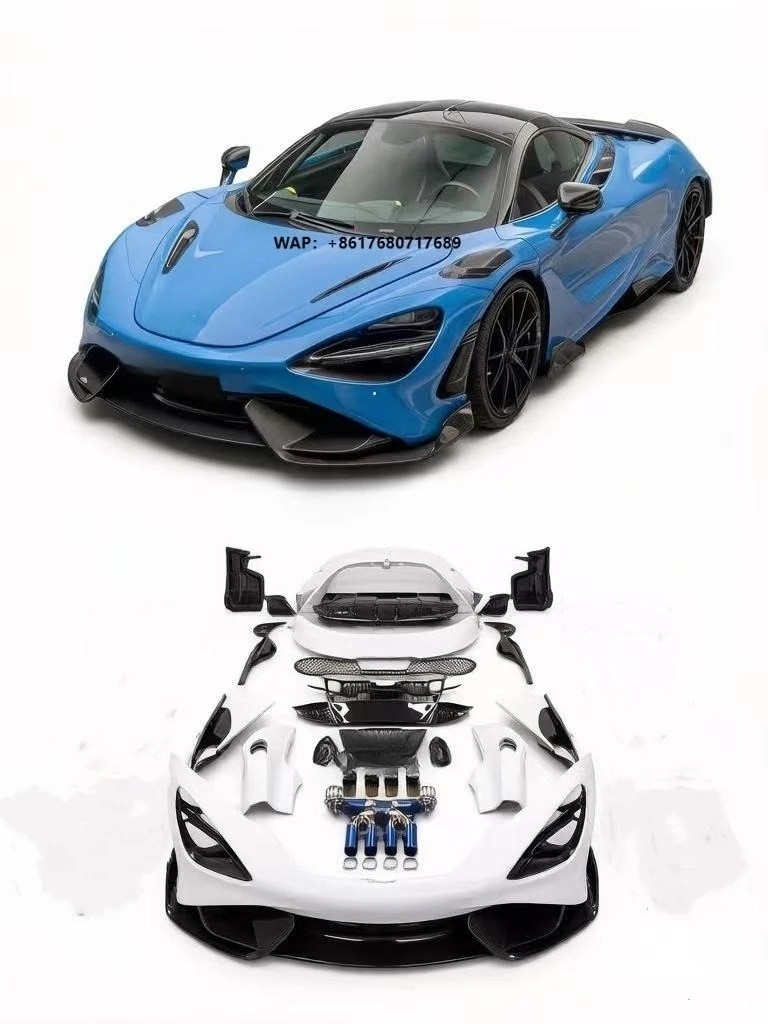 For McLaren 765LT Carbon Fiber Body Kit 765LT Front  Rear Bumper Side Skirts and Diffusers 720S Upgraded Bumper Accessories