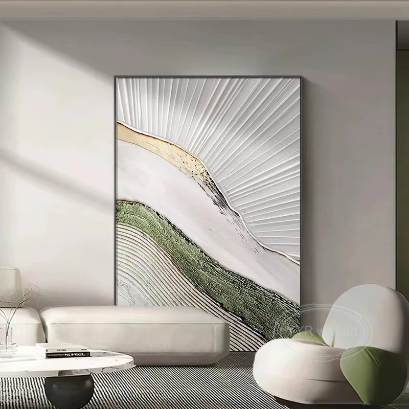 Thick Oil Nordic Abstract Painting Natural Scenery Handmade Oil Painting Home Decoration Painting Bedroom Dining Room Sofa Mural