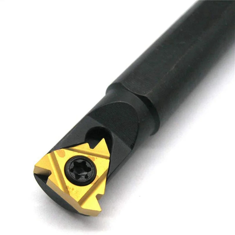 GTBL 2Pc 1/2 Inch Lathe Threading Boring Bar With 20Pcs 16IR AG60 Internal Threading Carbide Turning Inserts And T15 Wrench