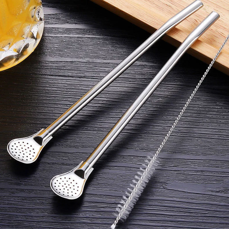 Washable Drinking Straw Filter Handmade Yerba Mate Stainless Steel Tea Bombilla Gourd Practical Drinks Tools Bar Accessories New