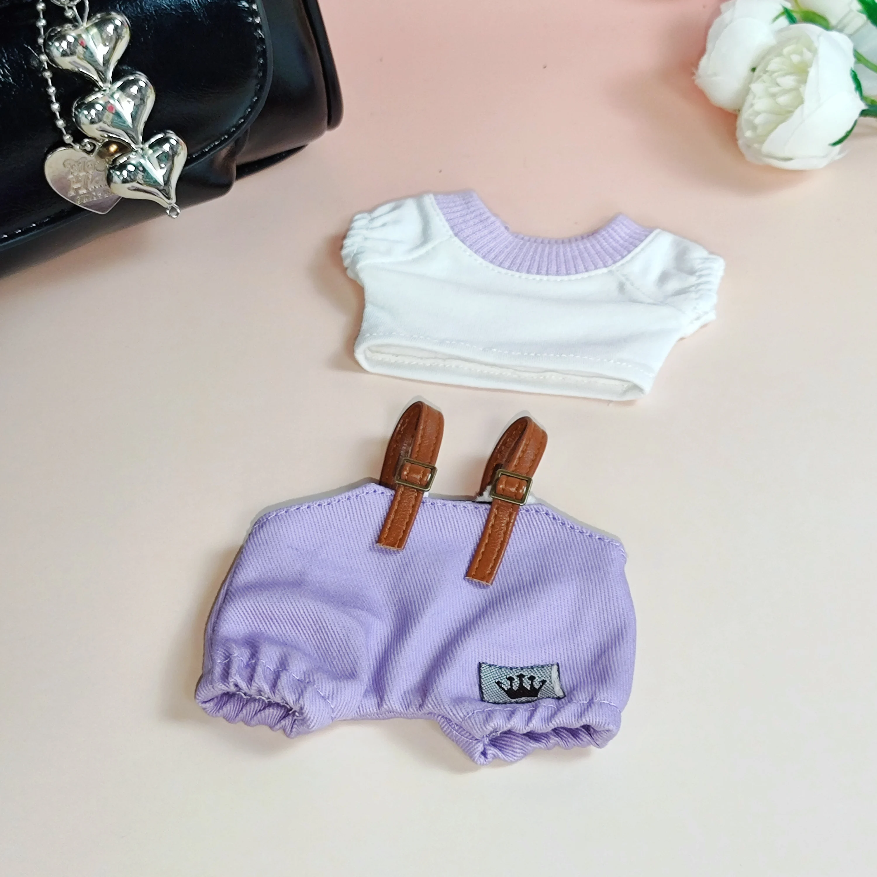 17 см мини-плюшевая кукла, аксессуары для одежды для Кореи Kpop Exo Labubu Idol, комплект джемперных штанов, макарон, одежда для куклы, подарок