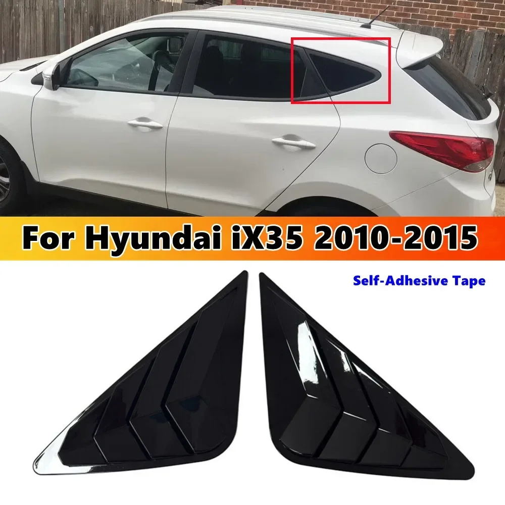 

2PCS Car Accessories For Hyundai iX35 2010 2011 2012 2013 2014 2015 Rear Window Louver Shutter Cover Side Vent Trim Windshield