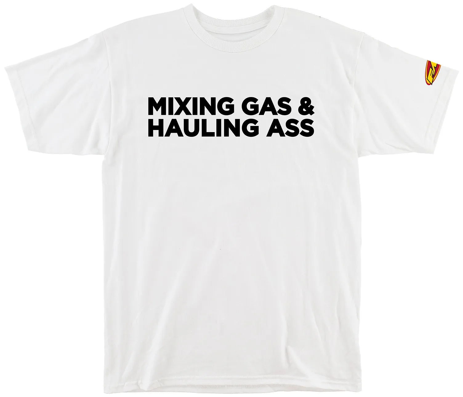 White GASS FMF Racing Off Road Motorcycle Exhaust Brand Graphic T-Shirt Cotton Men Women Streetwear Tee