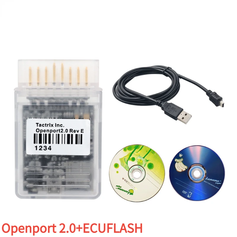 Tactrix Openport 2.0 + ECUFLASH Cable J2534 for Toyota/ Ford/ Port 2 0 J2534 Full Chip for Mercedes-Benz OBD2 Connector