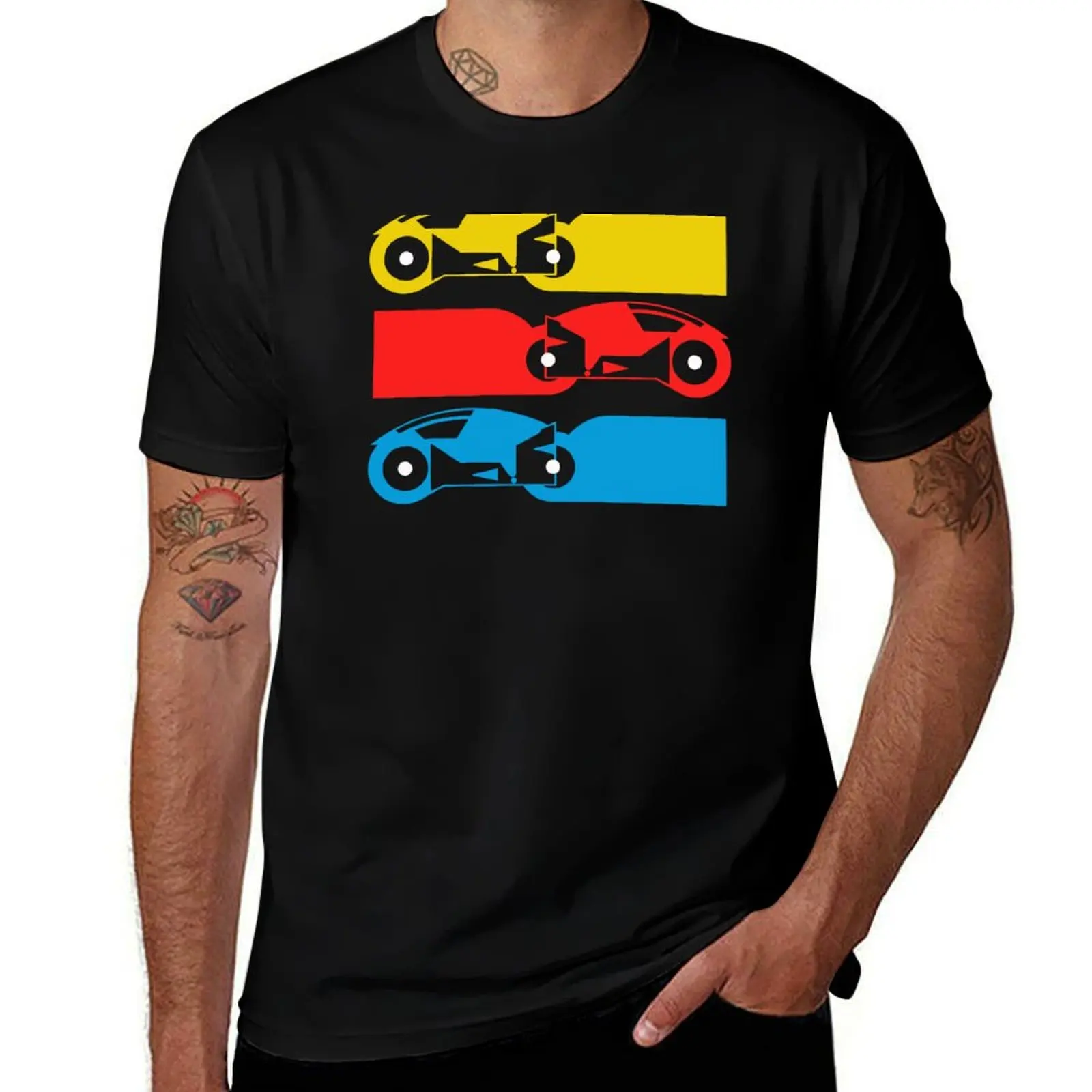 

Tron light cycle bikes T-Shirt Louboutins plus size clothes cotton man t-shirts fashion shirts t shirts for men