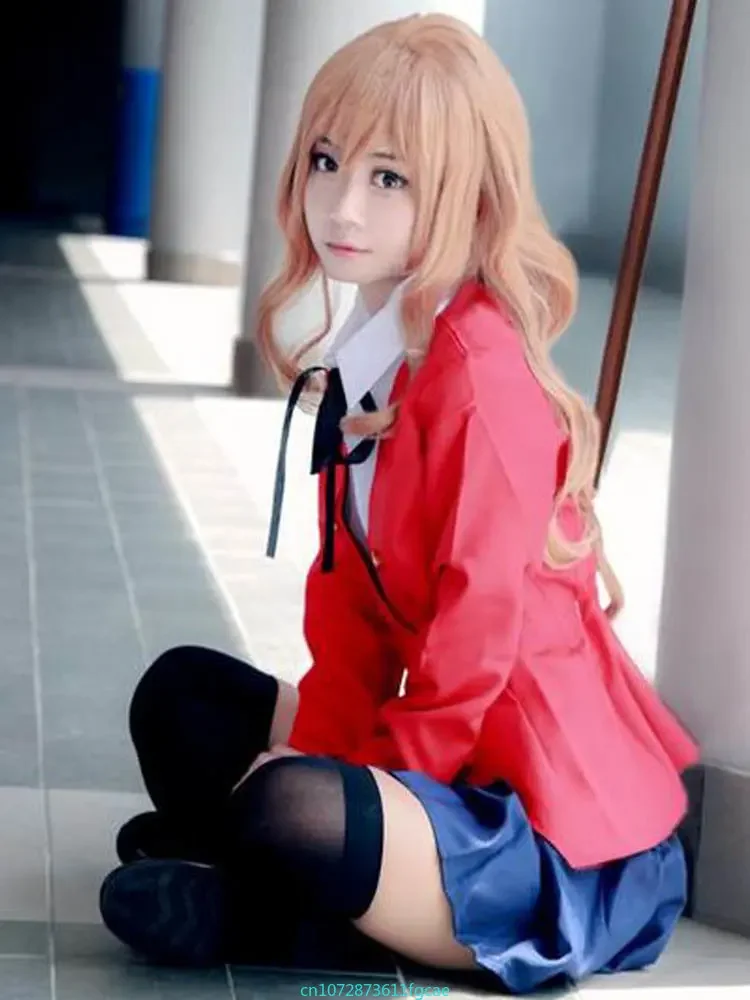 TIGER DRAGON Toradora ชุดคอสเพลย์ผู้หญิง Taiga Aisaka โรงเรียน Uniform ชุด Masquerade Pu 'Er เทศกาล Party Girl Kado Ulang Tahun