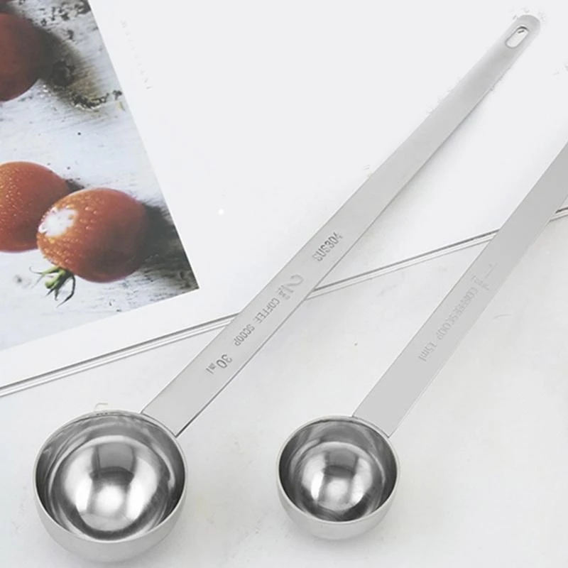 

652F 304Stainless Steel Coffee Spoon with Long Handle Teaspoon Metal Stirring Spoon Perfect for Home and Professional Use