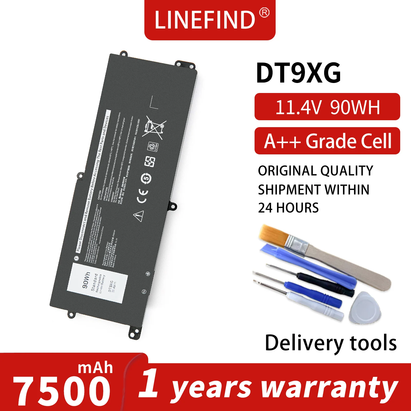 90WH Replacement Battery for DELL Alienware Area-51m R1 R2 ALWA51M-1766PB Compatible with D1748DW D1746B D1766B D1741DB