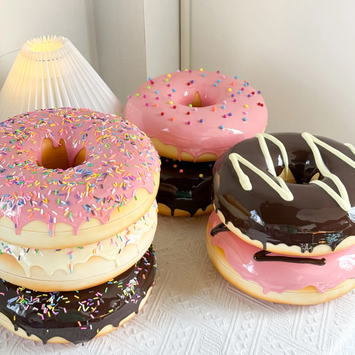

Simulation large donut holiday gift Easter decoration wall hanging dessert cute girl cake ornaments photography props