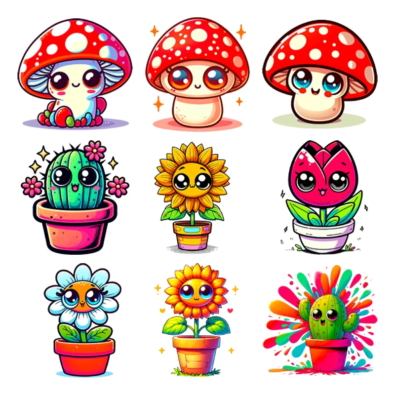 Cute Mushroom Carto…