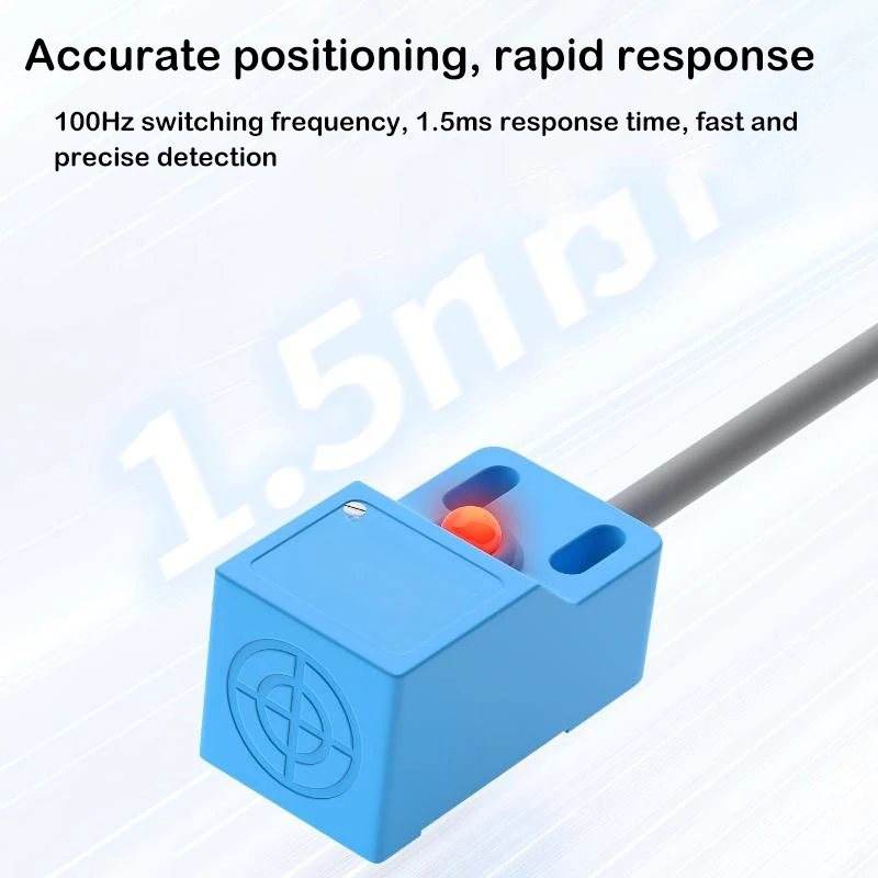 Square Q18 capacitive sensor, DC three-wire NPN normally open non-metallic liquid level powder level switch for detection