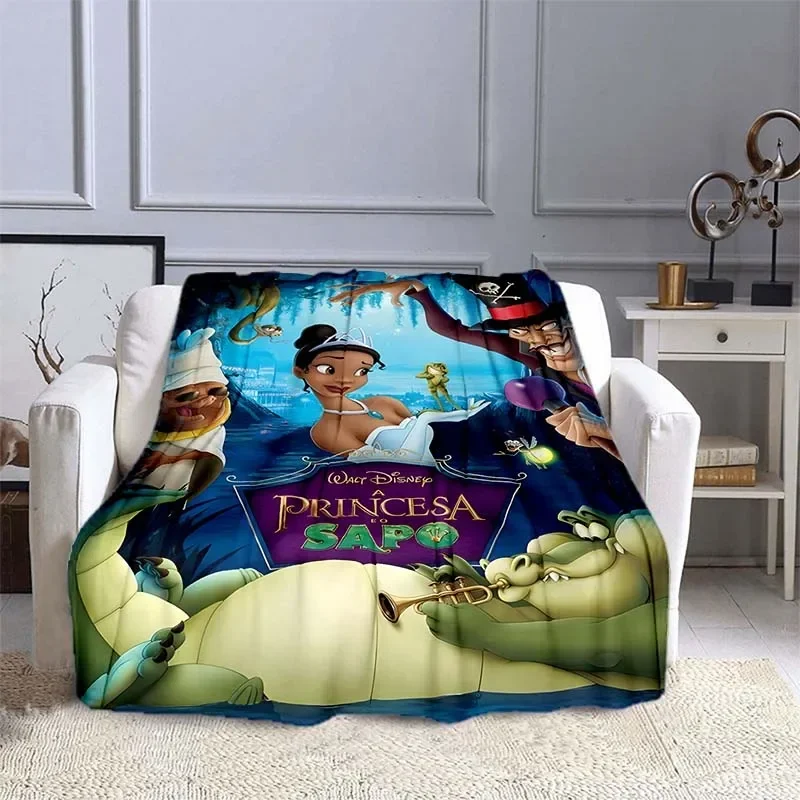 Princess and The Frog Printed Blanket Kids Adult Blanket Soft and Warm Bedding for Bed Sofa Outdoor Travel Cover Blanket