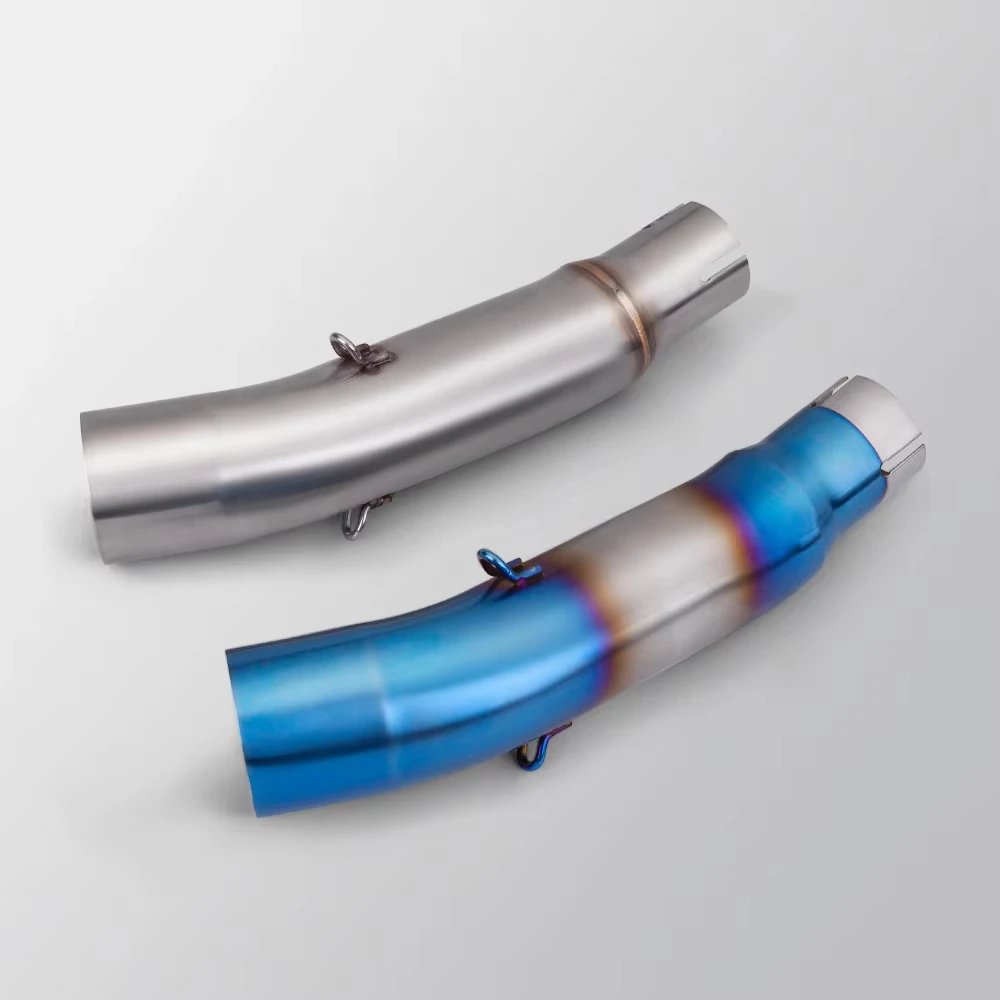 Motorcycle Exhaust System Connect 51mm Muffler Stainless Steel Middle Link Pipe For HONDA CB300R CBR300 CB300F 2018-2024
