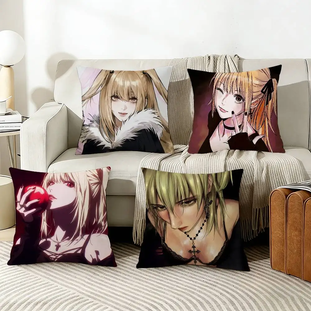 

M-Misa D-DEATH N-NOTE A-Amane Pillow Cover Sofa Cushion Cover Home Room Decoration Children Gift
