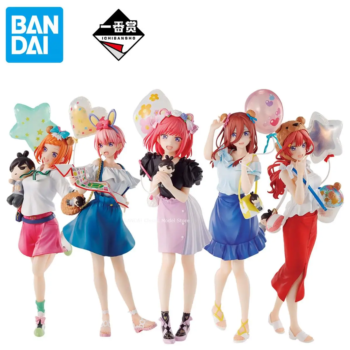 Banpresto Ichiban Kuji Quintuplets oficiais genuínos Relax Time Ichika Nino Yotsuba Itsuki Miku Anime modelo colecionável em caixa