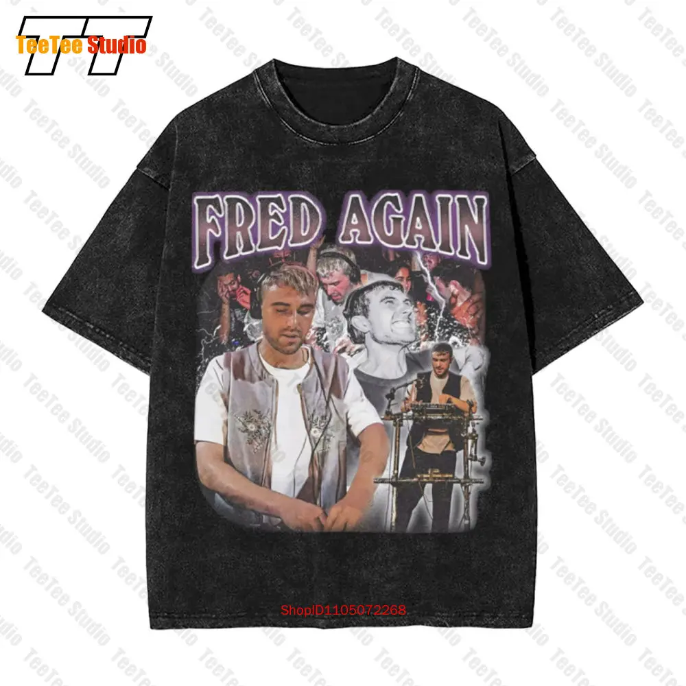 فريد مرة أخرى خمر ريترو ستايل خمر المتضخم تي شيرت غرفة المرجل ZYQA #1