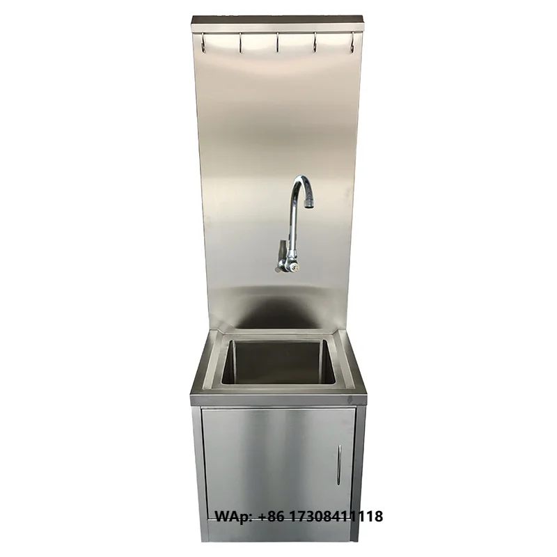 MN-SUS144 Portable Hand Wash Station Ware Medical Hospital Stainless Steel Sink with Water Tank