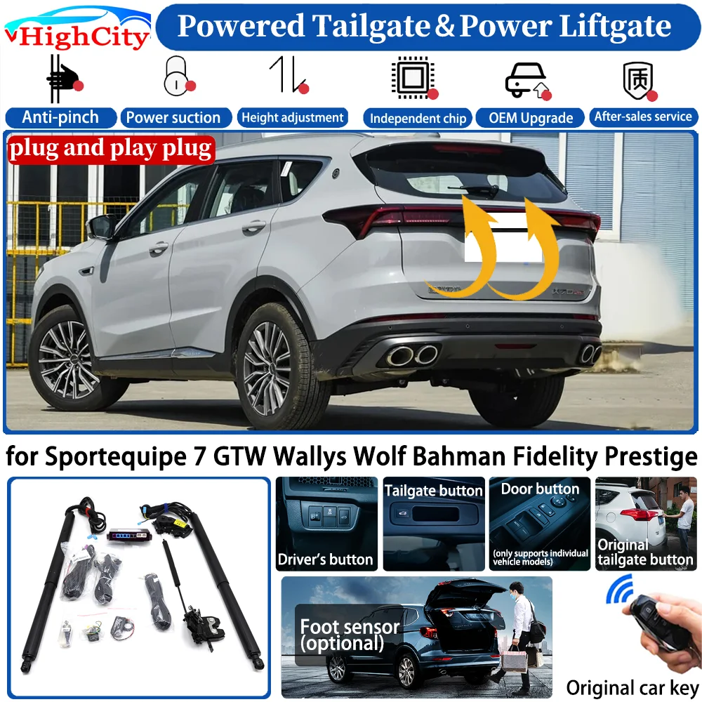 for Sportequipe 7 GTW Wallys Wolf Bahman Fidelity Prestige Automatic Smart Powered Tailgate Power Liftgate Strut Trunk Lift Kit
